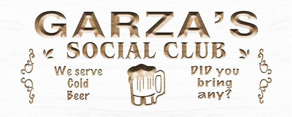 ADVPRO Name Personalized Social Club Hang Out Bar Wood Engraved Wooden Sign wpc0139-tm - White