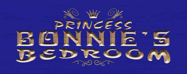 ADVPRO Name Personalized Princess Bedroom Girl Room Wood Engraved Wooden Sign wpc0197-tm - Blue