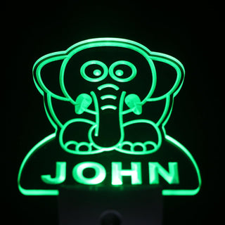 ADVPRO Elephant Personalized Name 3D LED Motion Sensor Night Light ws1001-tm - Green