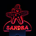 ADVPRO Sea Star Personalized Night Light Baby Kids Name Day/Night Sensor LED Sign ws1031-tm - Red