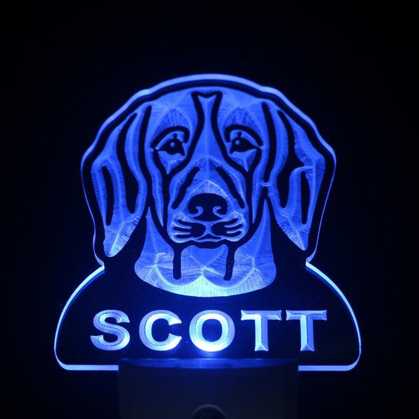 ADVPRO Beagle Personalized Night Light Name Day/Night Sensor LED Sign ws1054-tm - Blue