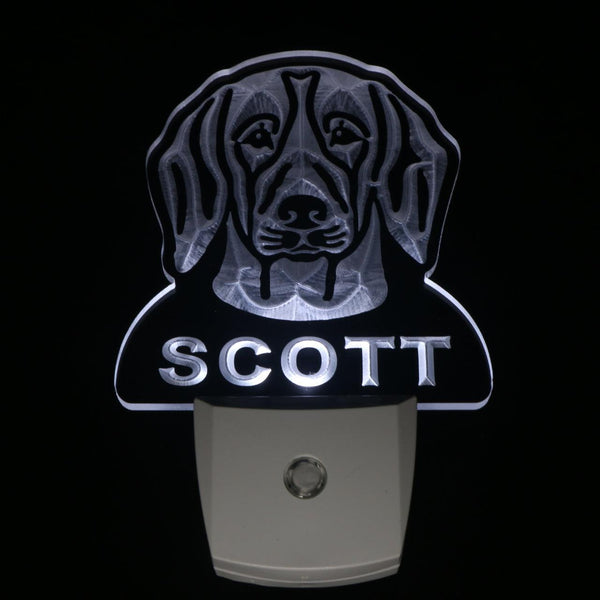 ADVPRO Beagle Personalized Night Light Name Day/Night Sensor LED Sign ws1054-tm - White