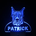 ADVPRO Doberman Pinscher Personalized Night Light Name Day/Night Sensor LED Sign ws1067-tm - Blue