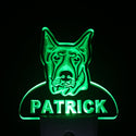 ADVPRO Doberman Pinscher Personalized Night Light Name Day/Night Sensor LED Sign ws1067-tm - Green