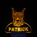 ADVPRO Doberman Pinscher Personalized Night Light Name Day/Night Sensor LED Sign ws1067-tm - Yellow