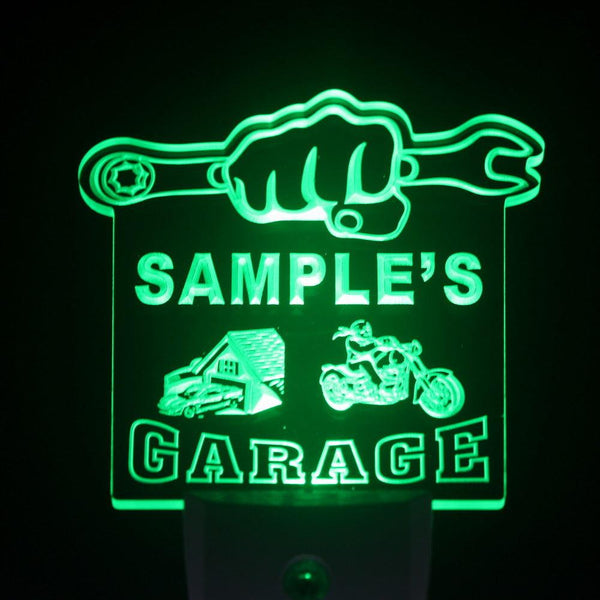 ADVPRO Name Personalized Custom Garage Basement Den Repair Day/ Night Sensor LED Sign wspp-tm - Green