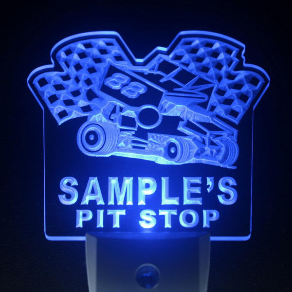 ADVPRO Name Personalized Custom Pit Stop Man Cave Bar Day/ Night Sensor LED Sign wspu-tm - Blue
