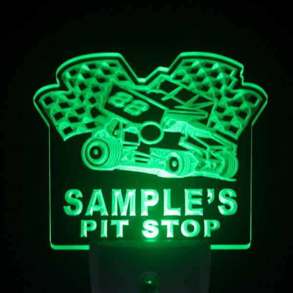 ADVPRO Name Personalized Custom Pit Stop Man Cave Bar Day/ Night Sensor LED Sign wspu-tm - Green