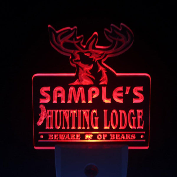 ADVPRO Name Personalized Custom Hunting Lodge Firearms Man Cave Bar Day/ Night Sensor LED Sign wsql-tm - Red