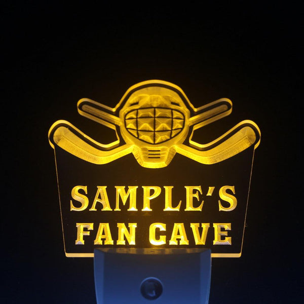 ADVPRO Name Personalized Custom Hockey Fan Cave Bar Beer Day/ Night Sensor LED Sign wstg-tm - Yellow